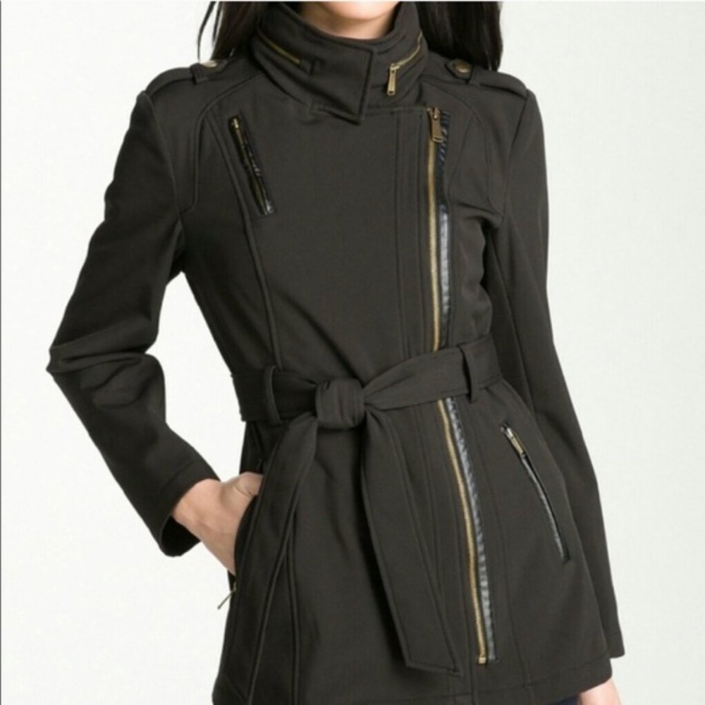 MICHAEL Michael Kors Gold Zipper Coat